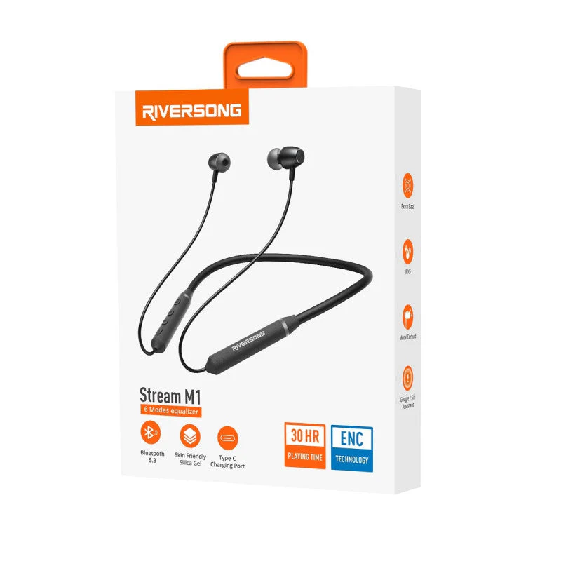 Riversong Stream M1 Rubber NeckBand - Black - Image 10