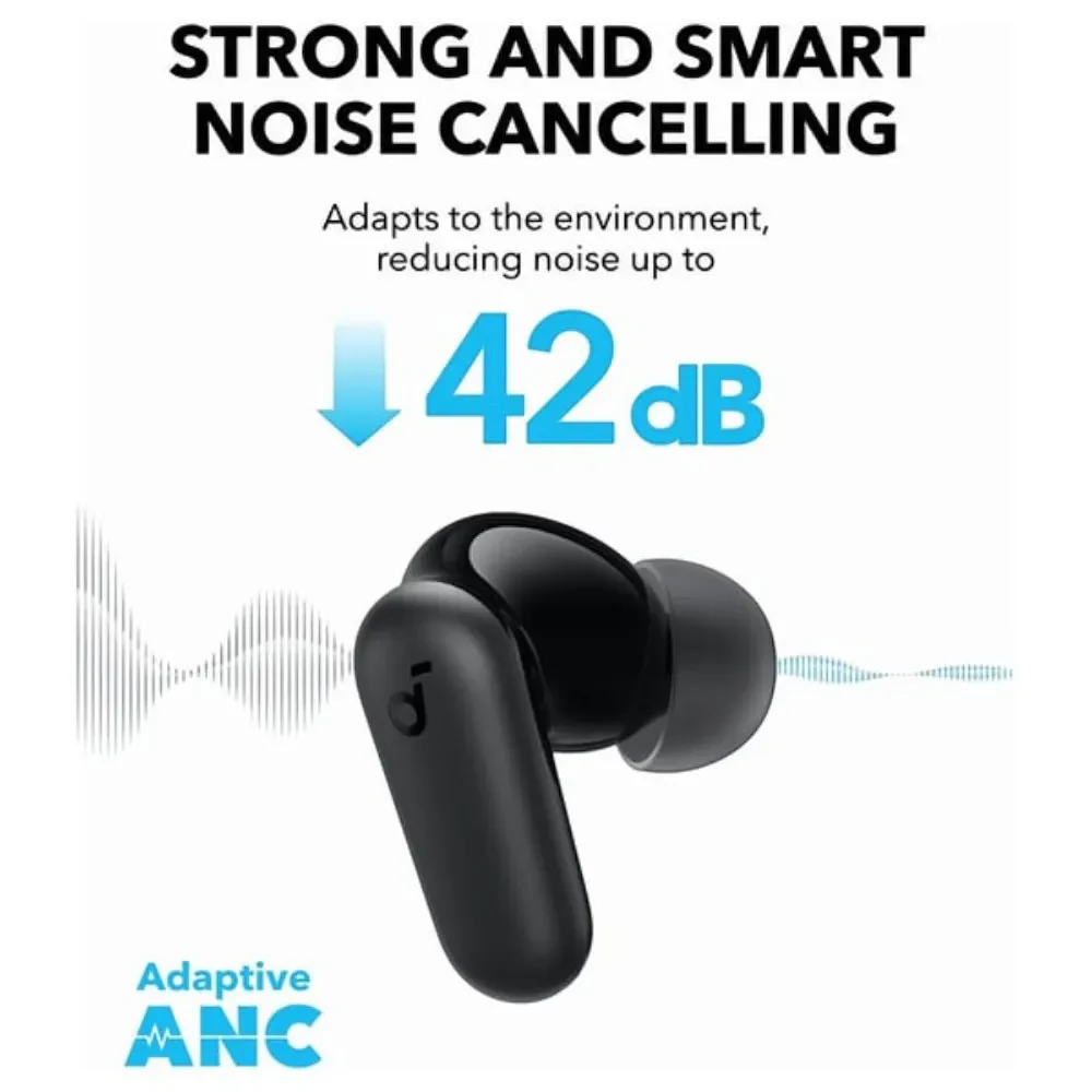 Soundcore R50i NC True Wireless Bluetooth Earbuds - Black - Image 2