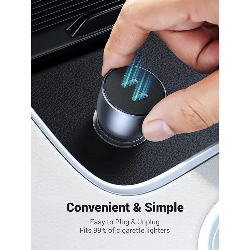UGreen 2Port 50w PD Fast Car Charger - Image 3