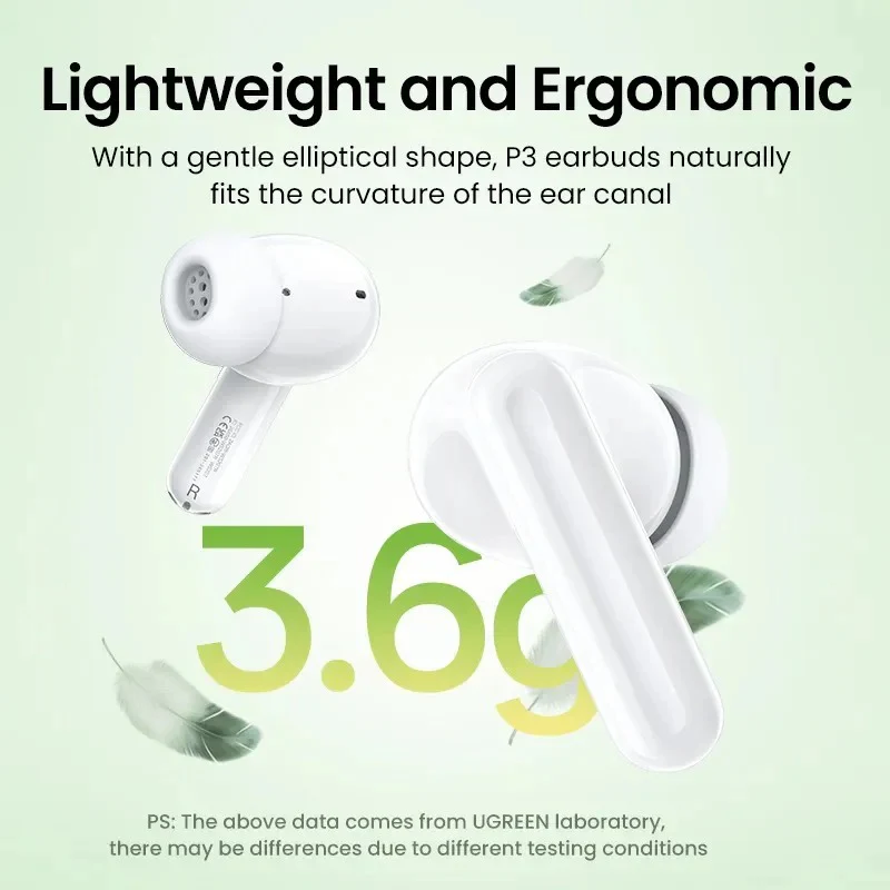 UGreen Hitune P3 True Wireless Earbuds-White - Image 3